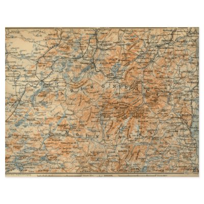 1909 Adirondacks Map from Baedeker's Travel Guide by ZephyrusBooks