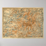 1909 Adirondacks Map from Baedeker's Travel Guide