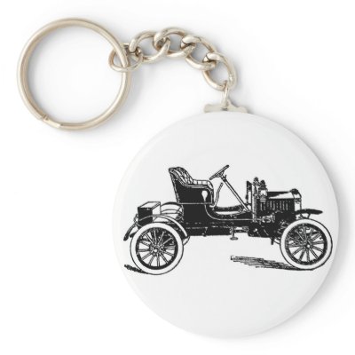 1909 Maxwell auto illustration Key Chains by Jakestuff