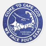 1910 Cape Cod Round Sticker