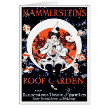 1910!!! HAMMERSTEIN "ROOF GARDEN" THEATRE GREETING CARD