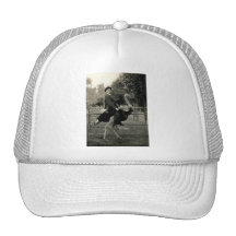 1910 Ostrich Riding Trucker Hat