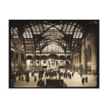 1910 Penn Station NYC Magic Lantern Slide Sepia Post Cards