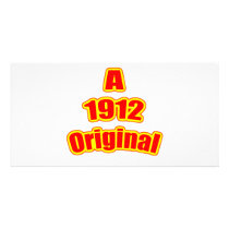 1912 Original Red Photo Card Template