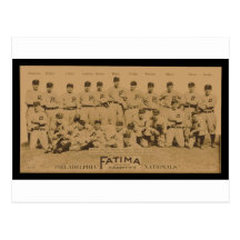 1913 Philadelphia Phillies Fatima Tobacco Card Postcards