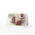 1913 Santa with Teddy Bear and Pipe cards