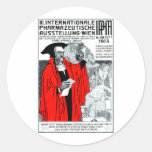 1913 Vienna Pharmacy Poster Round Stickers