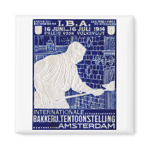 1914 Dutch Baking Expo Poster Refrigerator Magnet