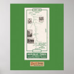 1914 Map, Coarse Gold to Wawona, Yosemite