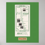 1914 Map, Dutch Flat to Truckee - Grn Mat Print