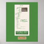 1914 Map, Fort Shelborn, Ely, and Sugar Loaf Mt Print