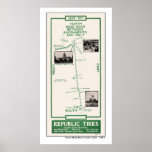 1914 Map, Galt to Sacramento via Elk Grove posters
