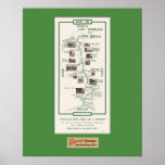 1914 Map, LA to Long Beach Posters