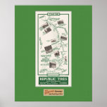 1914 Map, Santa Barbara to Ventura Posters