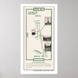 1914 Map, Stockton to Galt via Lodi posters