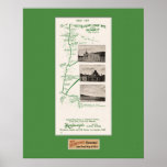 1914 Map, Sugar Loaf Mt to Hot Creek Range Print