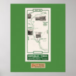 1914 Map, Truckee to Verdi Posters