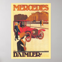 1914 Mercedes Benz Daimler Poster