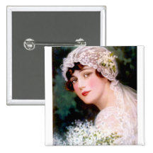 1915 Bride Pinback Button