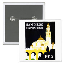 1915 San Diego Exposition Pinback Buttons