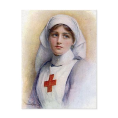 1916 Vintage Reproduction Nurse Postcard by postcardsfromtheedge
