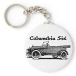 1917 Columbia Six Newspaper Ad Keychain