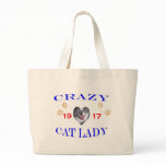 1917 Crazy Cat Lady Tote Bags
