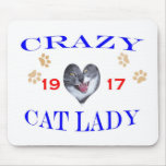1917 Crazy Cat Lady Mouse Pads
