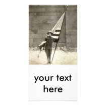 1917 Patriotic Beauty Personalized Photo Card