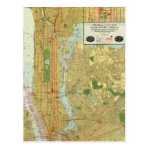 1918 New York Central Railroad Map Post Cards