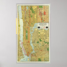 1918 New York Central Railroad Map Poster