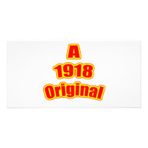 1918 Original Red Customised Photo Card
