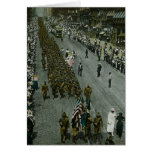 1918 WWI Parade New York City Magic Lantern Slide Card