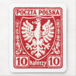 1919 10h Polish Eagle Stamp Mouse Pad