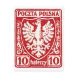1919 10h Polish Eagle Stamp Post Cards