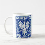 1919 70h Polish Eagle Stamp Coffee Mugs