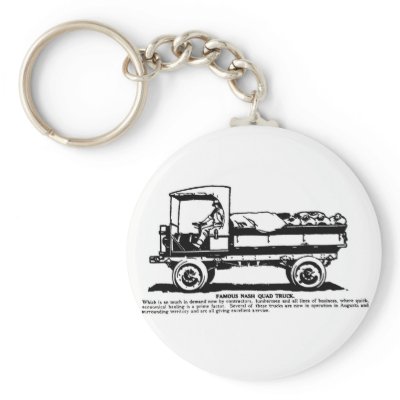 1919 Nash Truck illustration Keychains by Jakestuff