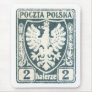 1919 Polish Eagle 2h Postage Stamp Mouse Pads