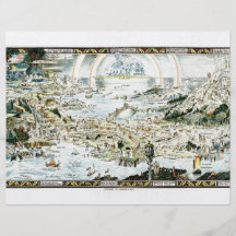 1920 Classic Fairyland Imaginary Map Flyer