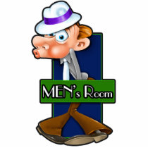 1920 theme Men's Room plaque Photo Cutouts