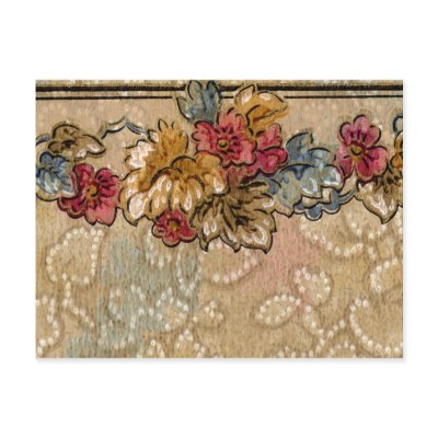 1920 Wallpaper Floral Border Card (32) by vintagegiftmall