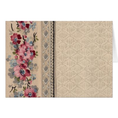 1920 Wallpaper Floral Border Card (5) by vintagegiftmall