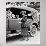 1920s Car and Fashion Print
