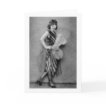 1920s Flapper Fashion Greeting Card