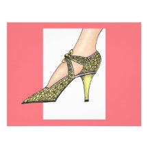 1920s High Heeled Shoe Invites