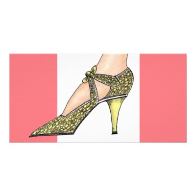 1920s High Heeled Shoe Photo Card Template by Annas_Story