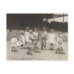 1920's Kids Playing on Major League Baseball Field postcards