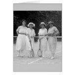 1920s Tennis Fashion Greeting Cards