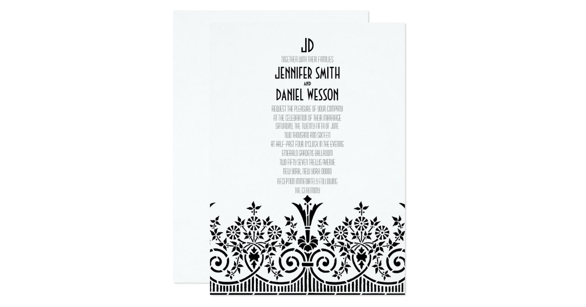 1920s wedding invitations uk 1920s theme wedding invitation template zazzle 1920s wedding invitations uk 1920s theme wedding invitation template zazzle