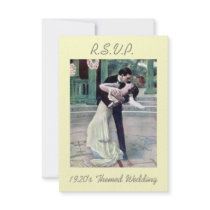 1920's Themed Wedding R.S.V.P Custom Invitations